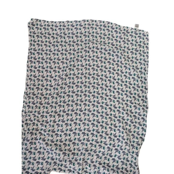 Chick Pea Infant Muslin Blanket Rust Cream Dinosaurs Roses 36" x 40" - Picture 4 of 6